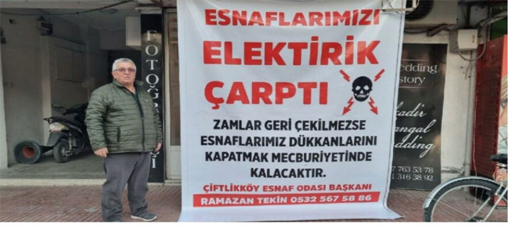 ÇİFTLİKKÖY ESNAF ODASINDAN ZAM TEPKİSİ