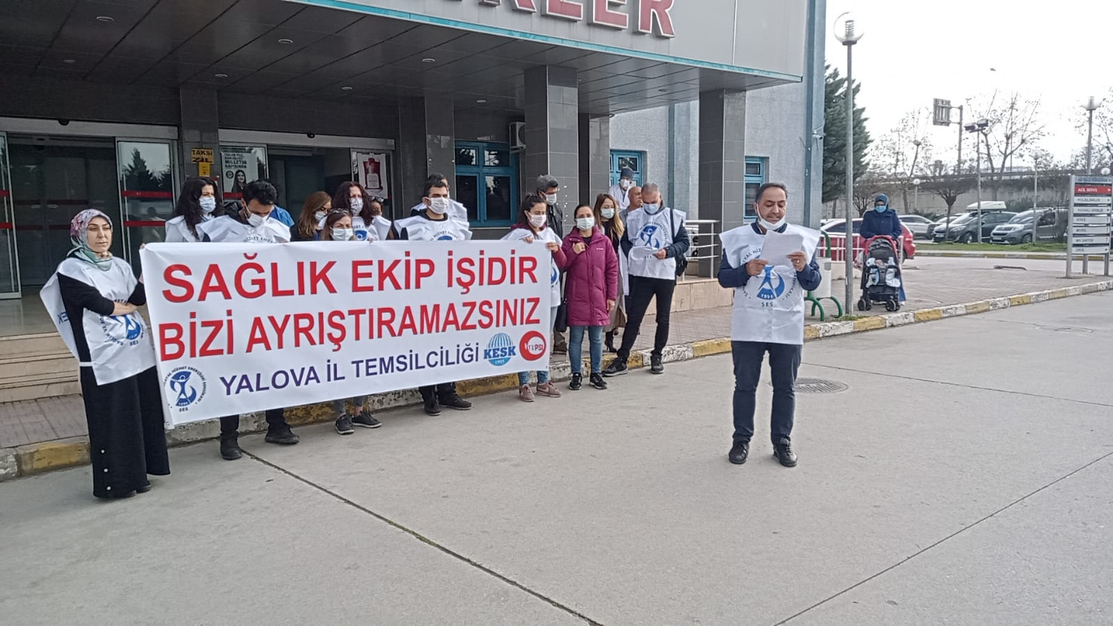 SAĞLIK EMEKÇİLERİ TALEPLERİNİ HAYKIRDI