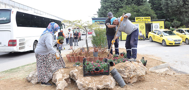 ÇİFTLİKKÖY’DE PEYZAJ ÇALIŞMALARI