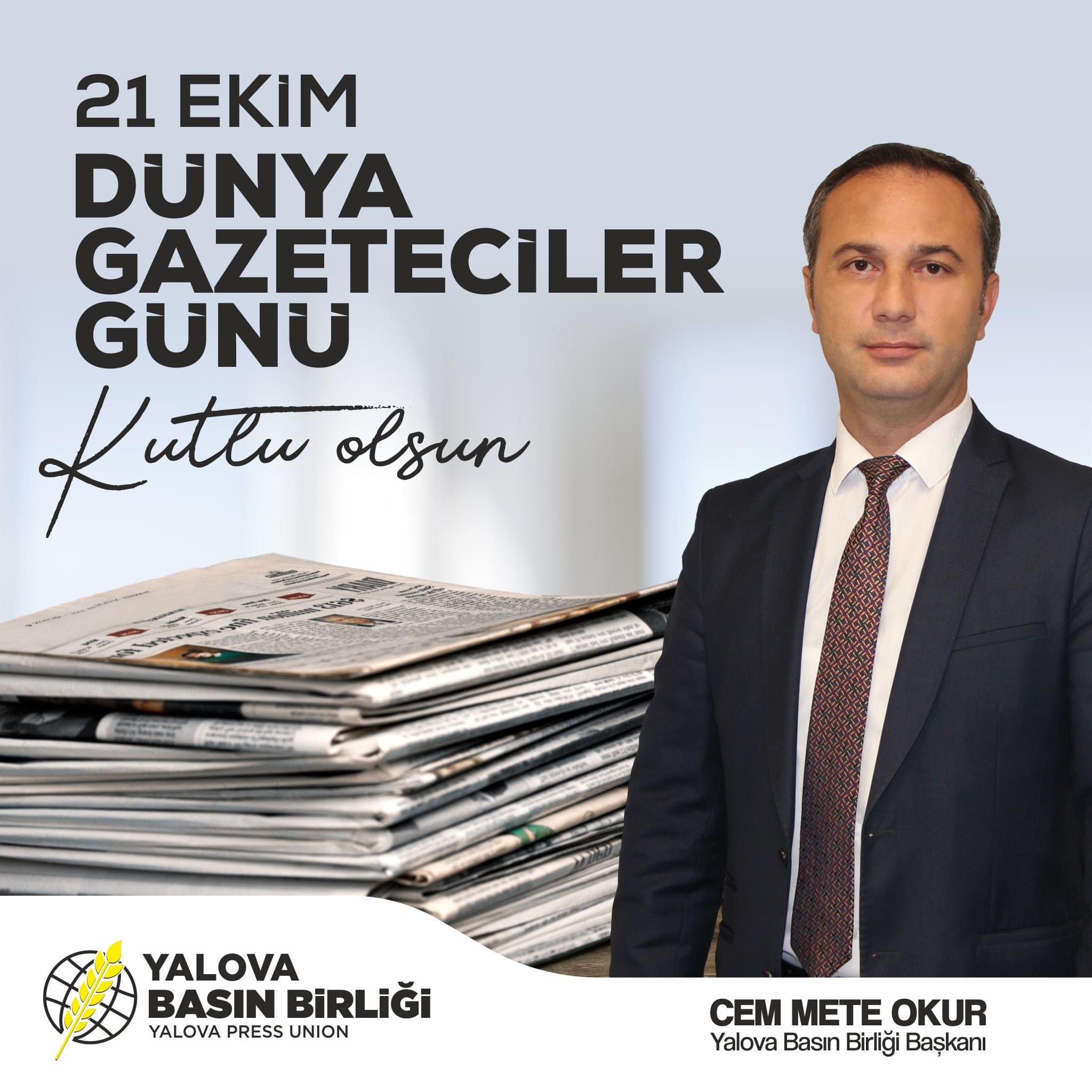 YALOVA BASIN BİRLİĞİ’NDEN 21 EKİM DÜNYA GAZETECİLER GÜNÜ MESAJI