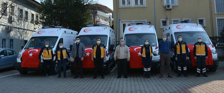 YALOVA'YA 4 YENİ AMBULANS DAHA GELDİ