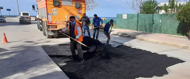 ÇINARCIK'DA ASFALT ONARIM ÇALIŞMALARI