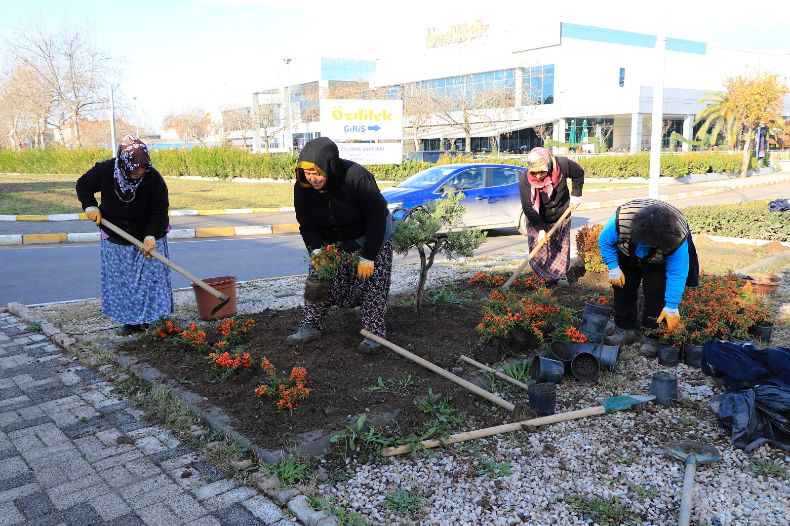 ÇİFTLİKKÖY’ÜN YEŞİL ALANLARINDA ÇALIŞMA