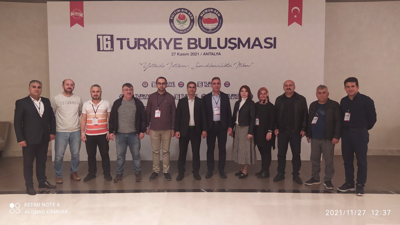 EĞİTİM BİR-SEN 16.TÜRKİYE BULUŞMASINA YALOVA ŞUBESİ TAM KADRO KATILDI