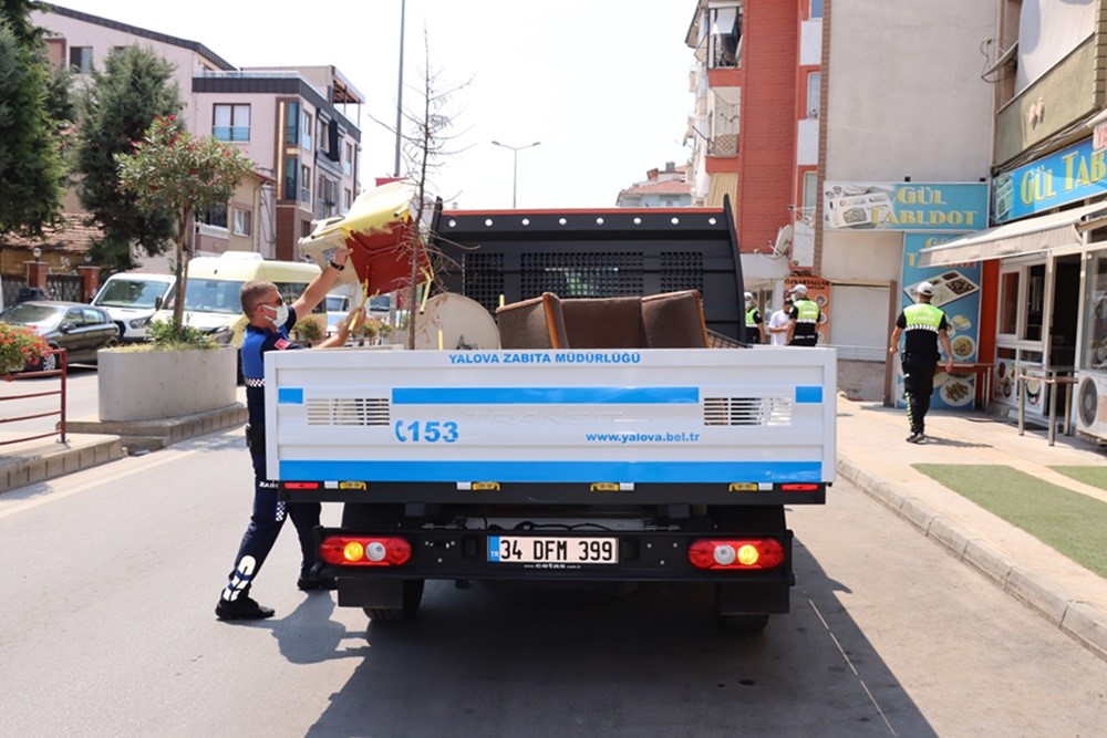 KALDIRIM İŞGALİNE YÖNELİK UYGULAMA YAPILDI